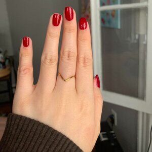 Gold V-Stacker Ring from Flaire Accessories